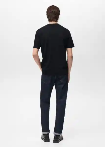 Camiseta Kimi Negro Talla L Hombre Mango