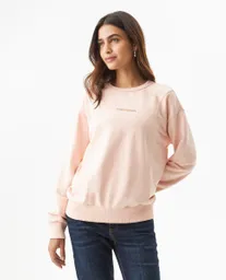 Buzo Graphic Femenino Rosa Tez Claro Talla L Chevignon