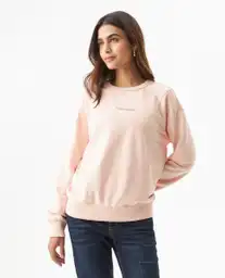 Buzo Graphic Femenino Rosa Tez Claro Talla L Chevignon