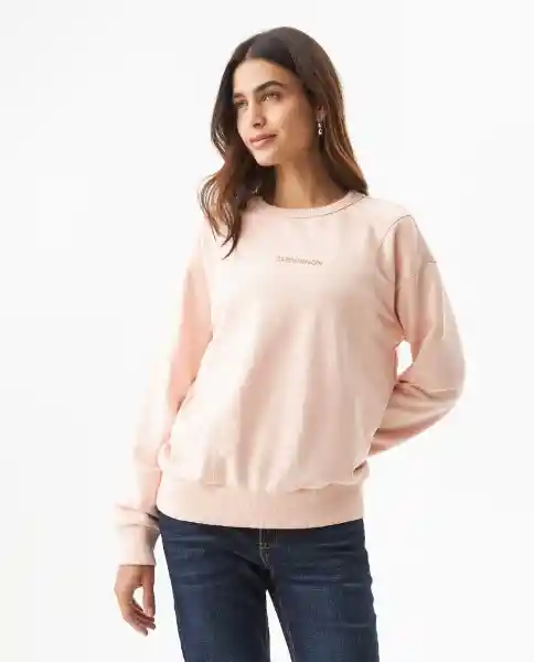 Buzo Graphic Femenino Rosa Tez Claro Talla L Chevignon