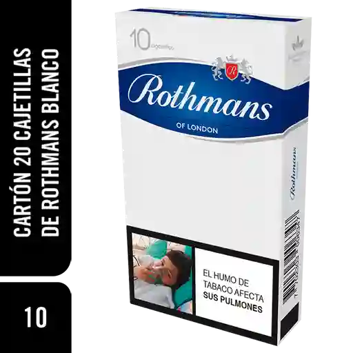 Cartón de Rothmans Blanco x 10