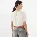 Blusa Cuello Redondo Manga Corta Blanco Talla XL 680288