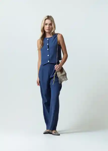 Pantalón Renata Azul Anochecer Ultra Oscuro T 4 532G304 Naf Naf