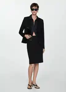 Falda Paloma Negro Talla M Mujer Mango