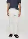 Pantalón Mud Offwhite Talla 44 Hombre Mango