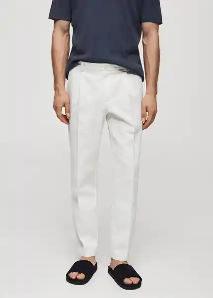 Pantalón Mud Offwhite Talla 44 Hombre Mango