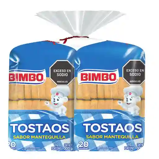 Tostadas Sabor Mantequilla Bimbo Duopack 600 g