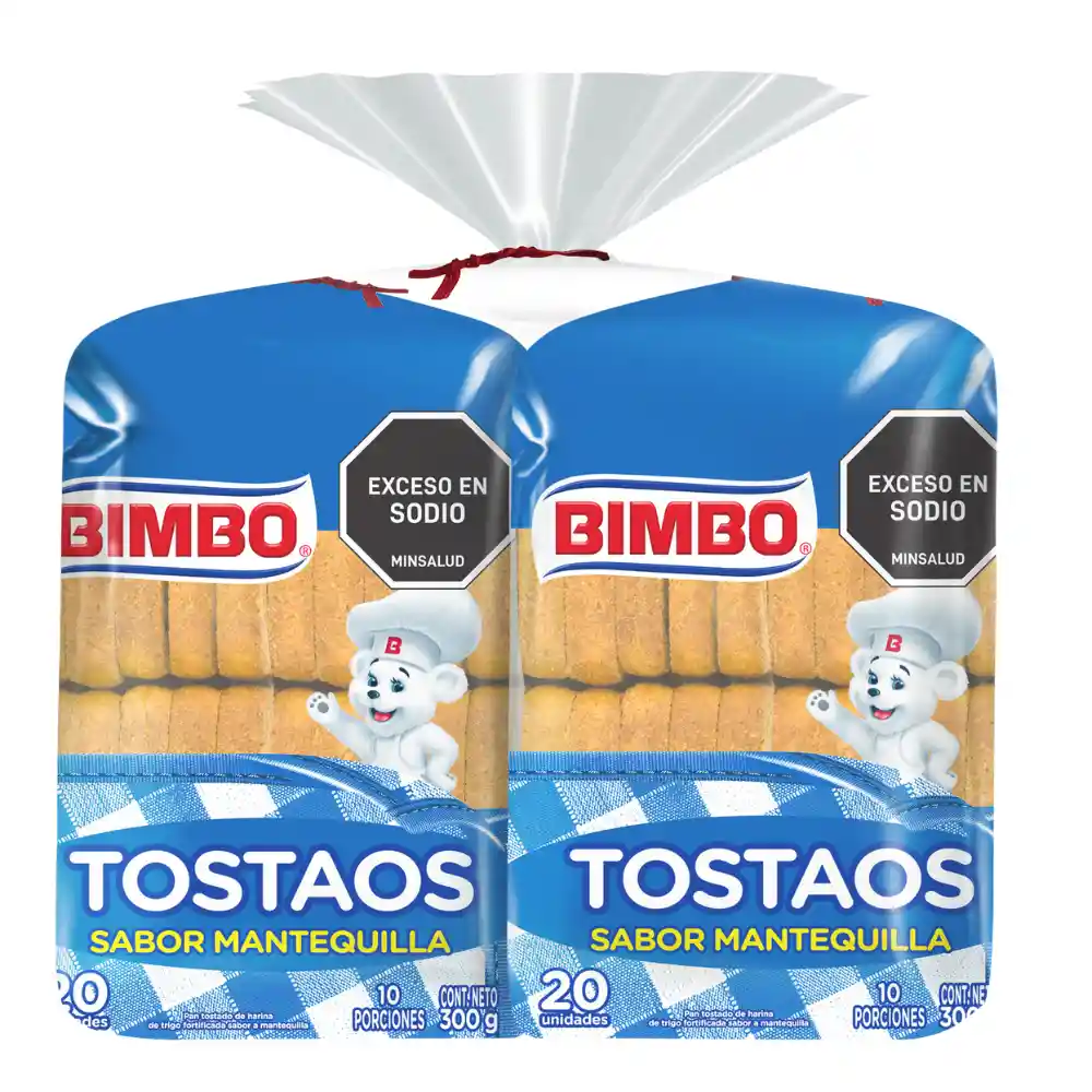 Tostadas Sabor Mantequilla Bimbo Duopack 600 g