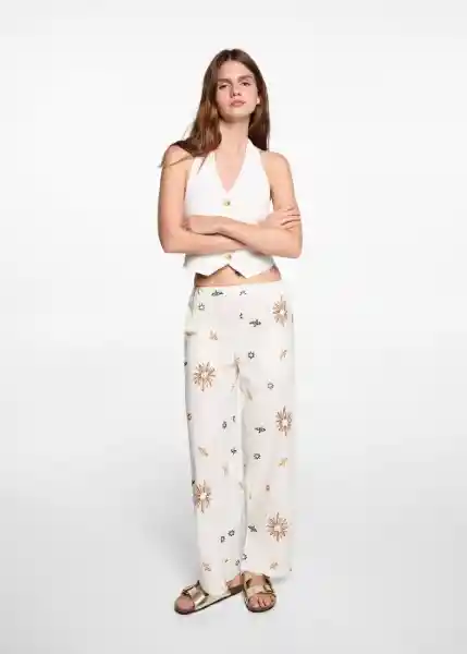 Pantalón Sunny Crudo Talla 23 Teen Niña Mango