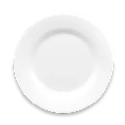 Plato Melamina Redondo Blanco 20 cm Aro