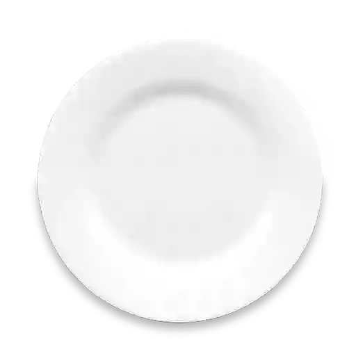 Plato Melamina Redondo Blanco 20 cm Aro