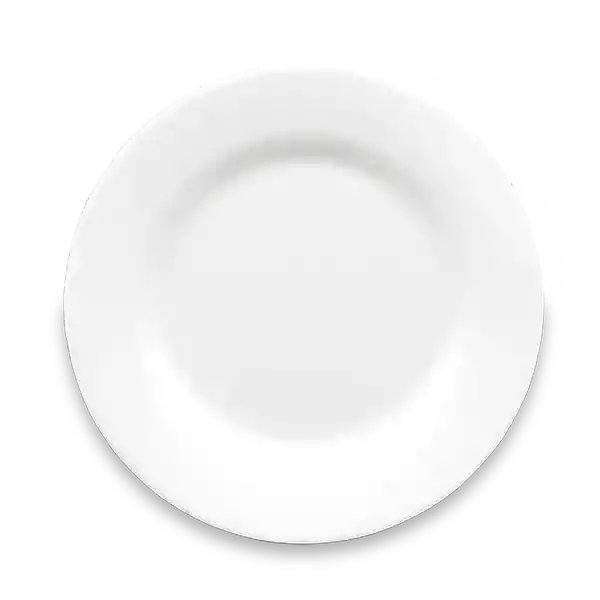 Plato Melamina Redondo Blanco 20 cm Aro