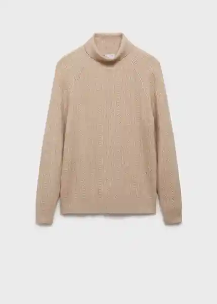 Buzo Jersey Marías Beige Talla M Hombre Mango