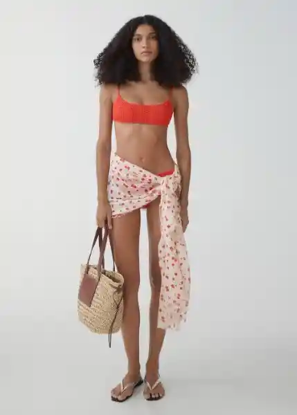 Top Bikini Sifnos Coral Talla S Mujer Mango