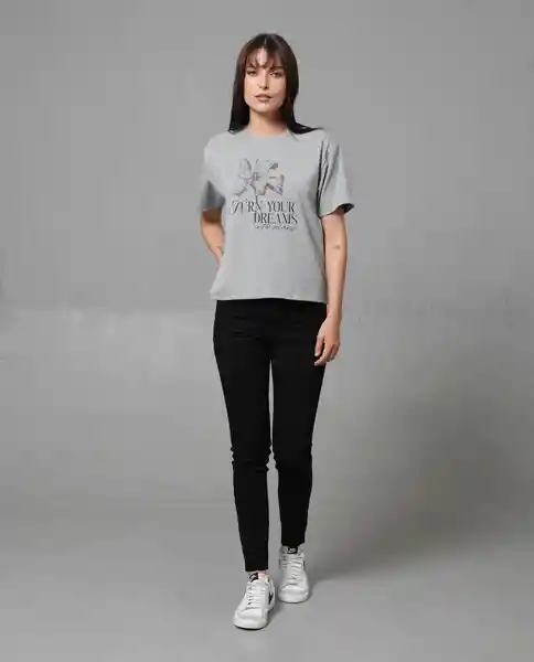 Camiseta Mujer Gris Talla L 209G121_GRI164702 Rifle