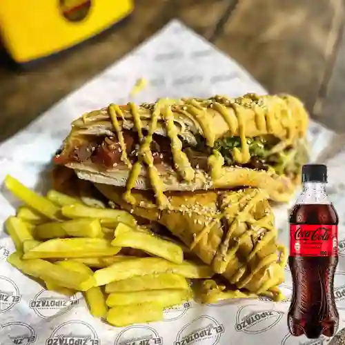 Combo Sándwich Zipote + Coca Cola Sin Azúcar 400 ml