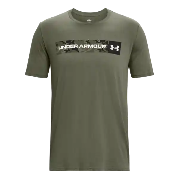 Under Armour Camiseta Camo Chest Stripe Hombre Verde Talla LG