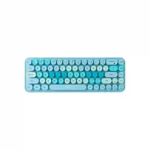 Teclado Inalambrico de Moda Modelo Verde Sk 676Ag Miniso