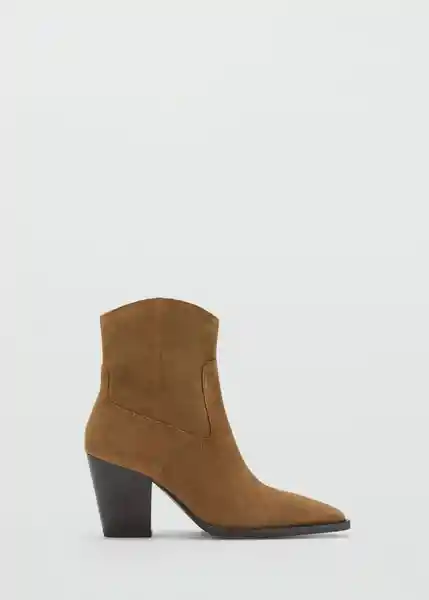 Botines Pacifico Tabaco Talla 36 Mujer Mango