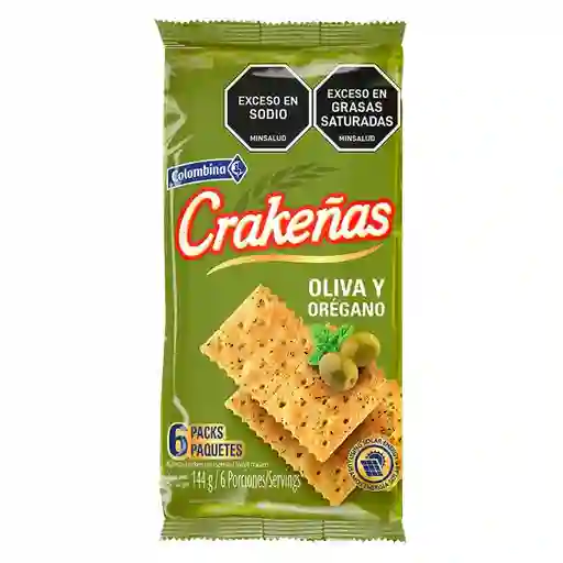 Crakeñas Oliva y Oregano 6pack
