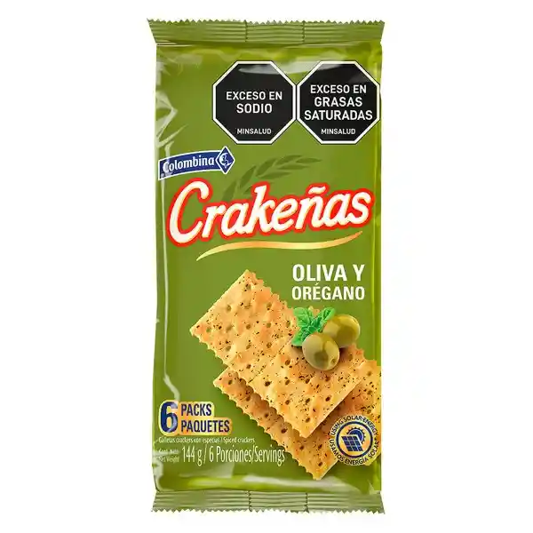 Crakeñas Oliva y Oregano 6pack