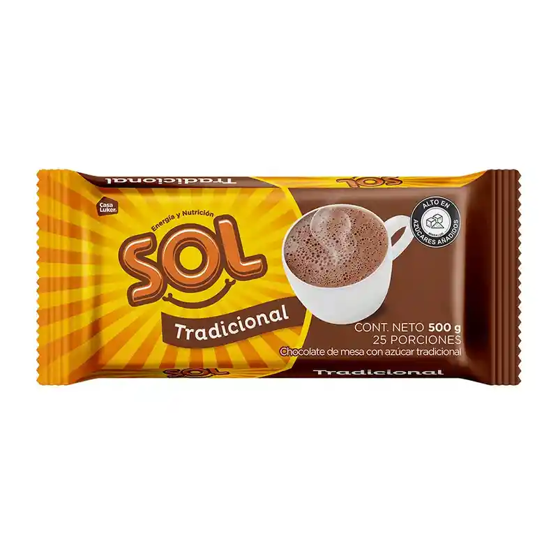 Sol Chocolate de Mesa Tradicional 500 g