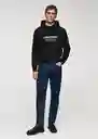 Buzo Sudadera Appartme Negro Talla L Hombre Mango