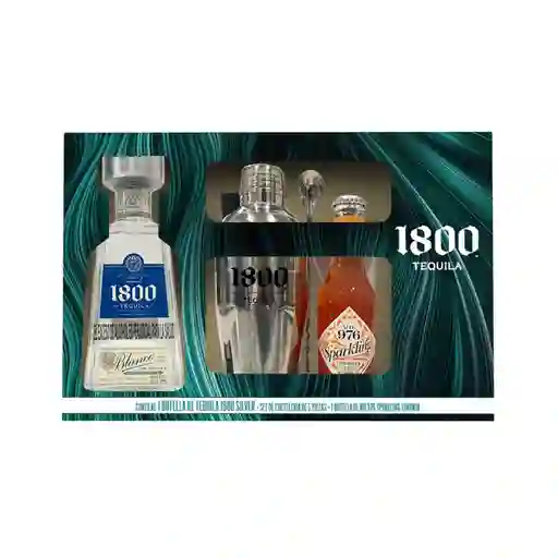 1800 Kit Tequila Silver + Set Coctelería + Sparkling