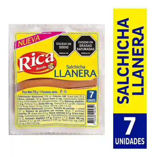 Salchicha Rica Llanera (218 Gr)