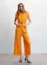 Pantalón Amura-H Naranja Talla XL Mujer Mango