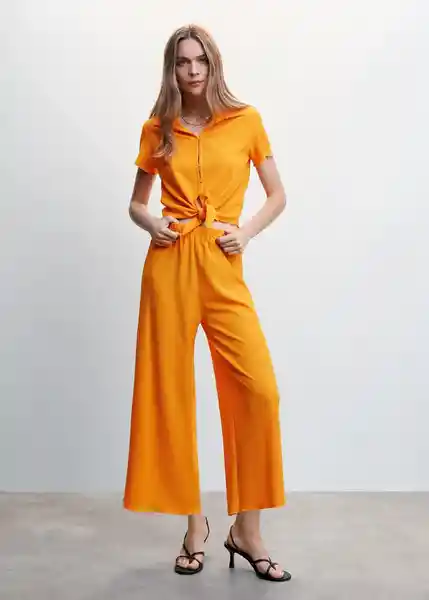 Pantalón Amura-H Naranja Talla XL Mujer Mango