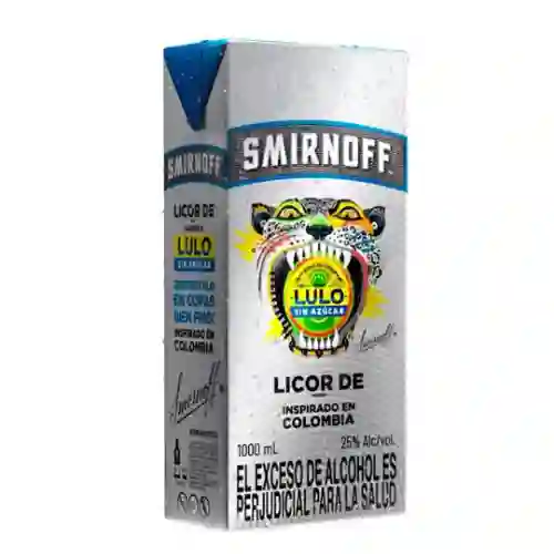 Smirnof Lulo Sin Azucar Carton 1 Litro