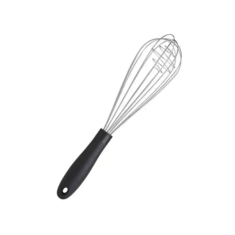 Cocina Criolla Batidor de Silicona Con Mango en Acero Inoxidable