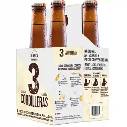 4pack B300 Cerveza Blanca 3cordilleras Fourpack (4800 Ml)