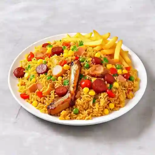 Arroz ranchero wok para 3 personas