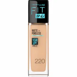Maybelline Base Líquida Efecto Matte Poreless Tono 220 Natural