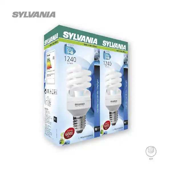 Sylvania Bombillo Espiral 6.5K 8H 42W