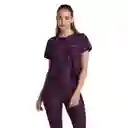 Camiseta Crop Top Oversize Wine Noir Mujer Morado-l