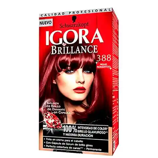 Igora Tinte Brillance Rojo Romántico Tono 388