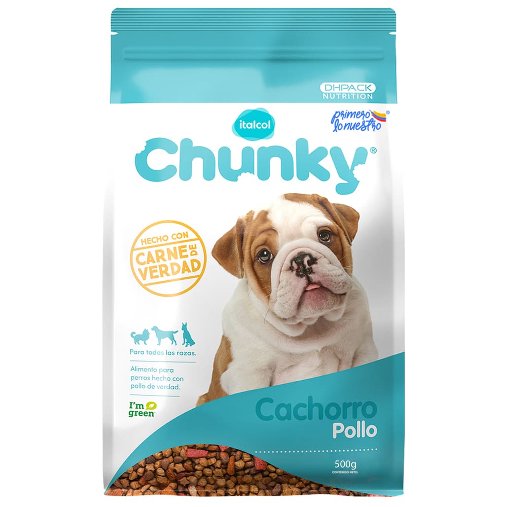 Chunky Alimento Para Perro Cachorro Con Sabor A Pollo 500 g