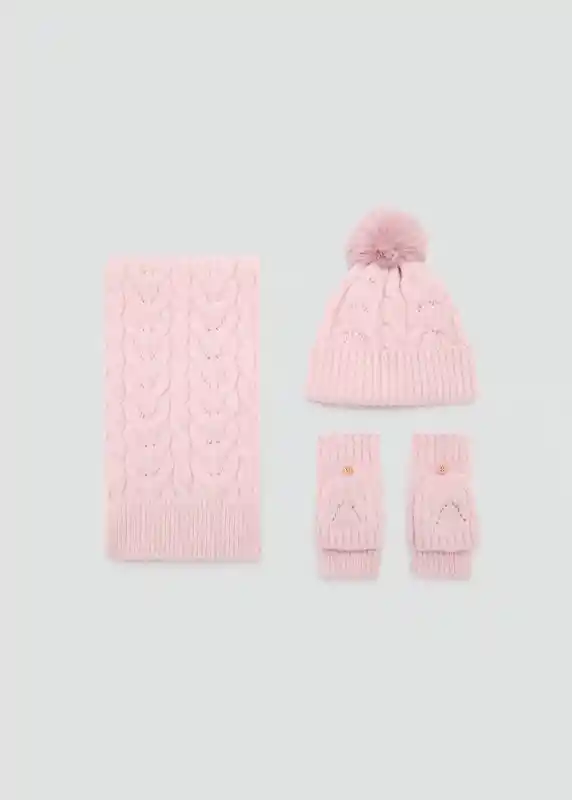 Gorro Pinky Rosa Palo Talla 98 Niñas Mango