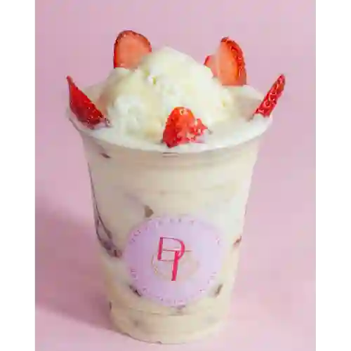 Fresas con Crema y Helado