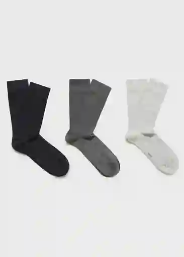 Pack Calcetines Trigris Gris Talla 42 Hombre Mango