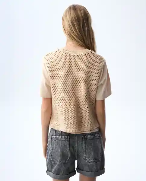 Camiseta Mujer Beige Talla S 601G005_BEI141209 Americanino