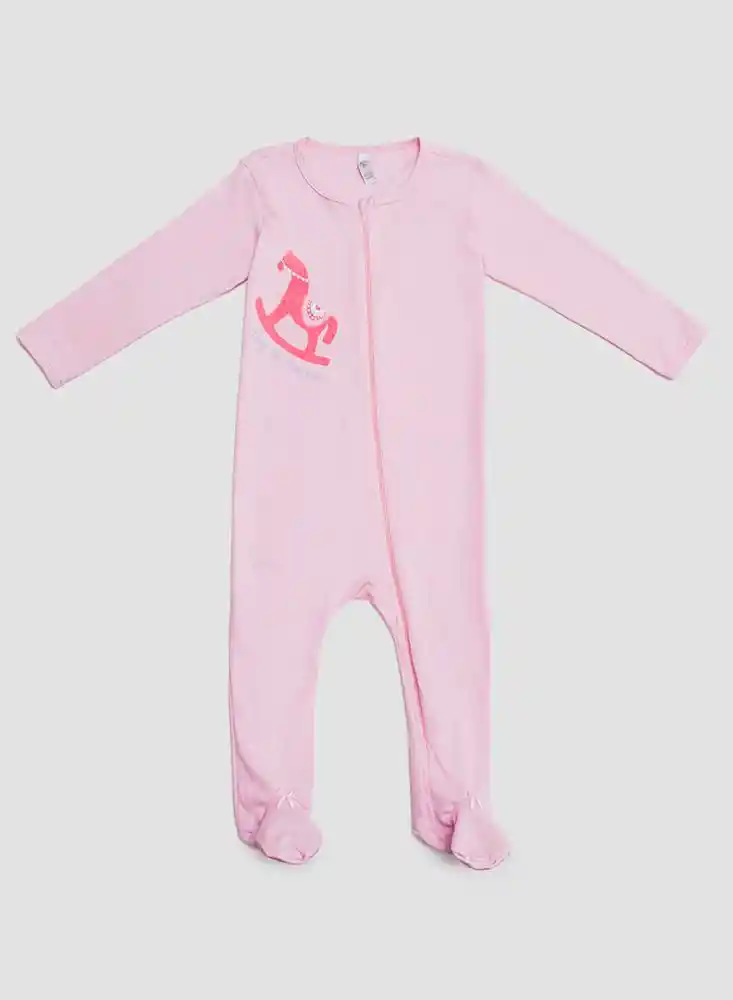 Pijama Enteriza Bebita 3/6 Meses-rosado