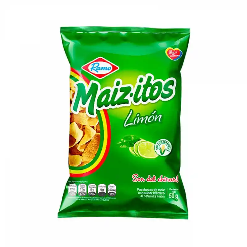 Maízitos Pasabocas de Maíz Sabor a Limón