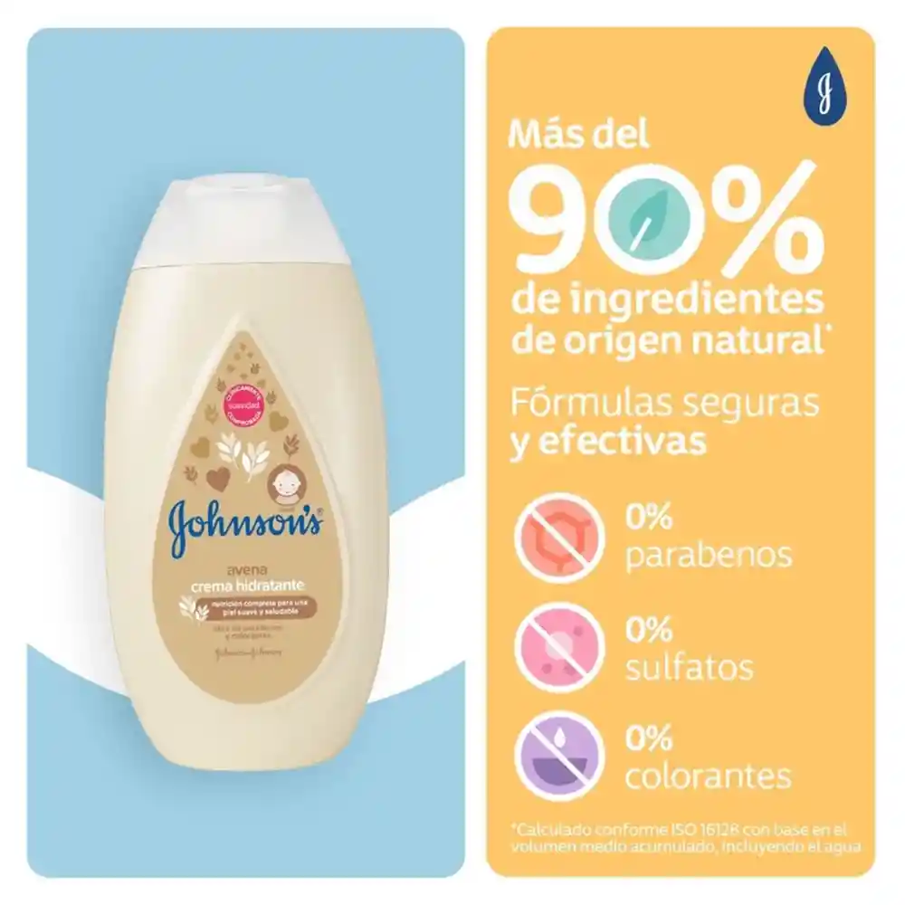 Crema Corporal Bebé JOHNSON'S Avena 800 ML