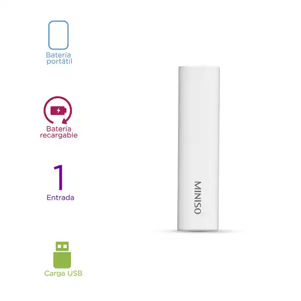 Power Bank 2000Mah Mod P13 Miniso