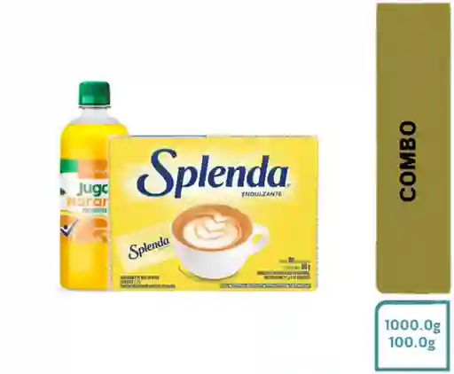 Combo Jugo Naranja + Splenda Edulcorante de Mesa