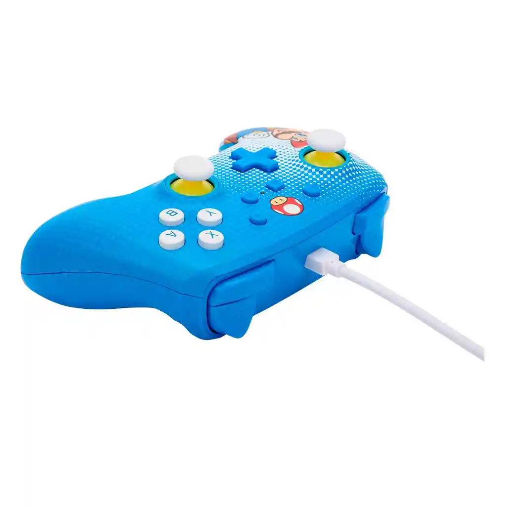 Nintendo Switch Control Alámbrico Supermario Azul/Blanco